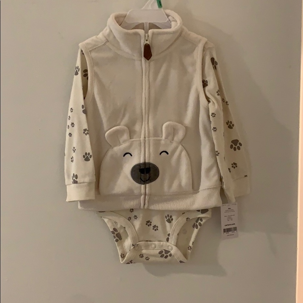 Carters long sleeve onesie and vest